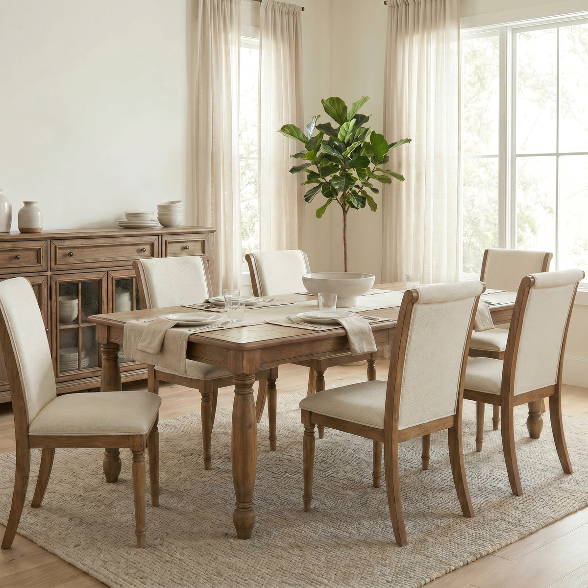 Homestead Haven Opt 7 Piece Rectangular Table Set