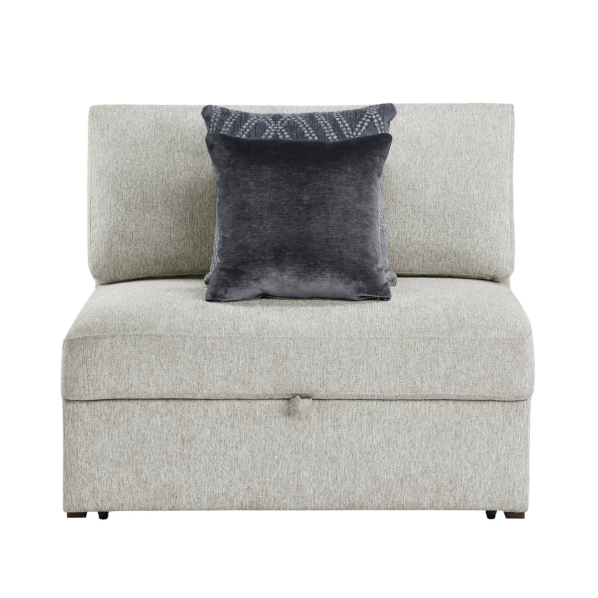 Isla Convertible Armless Chair and Half 8548GY-15ACL