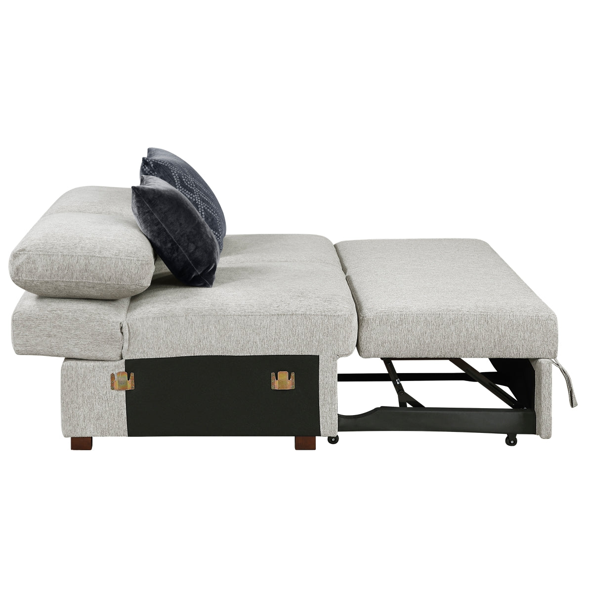 Isla Convertible Armless 2-Seater with Pull-out Bed and Click Motion Back