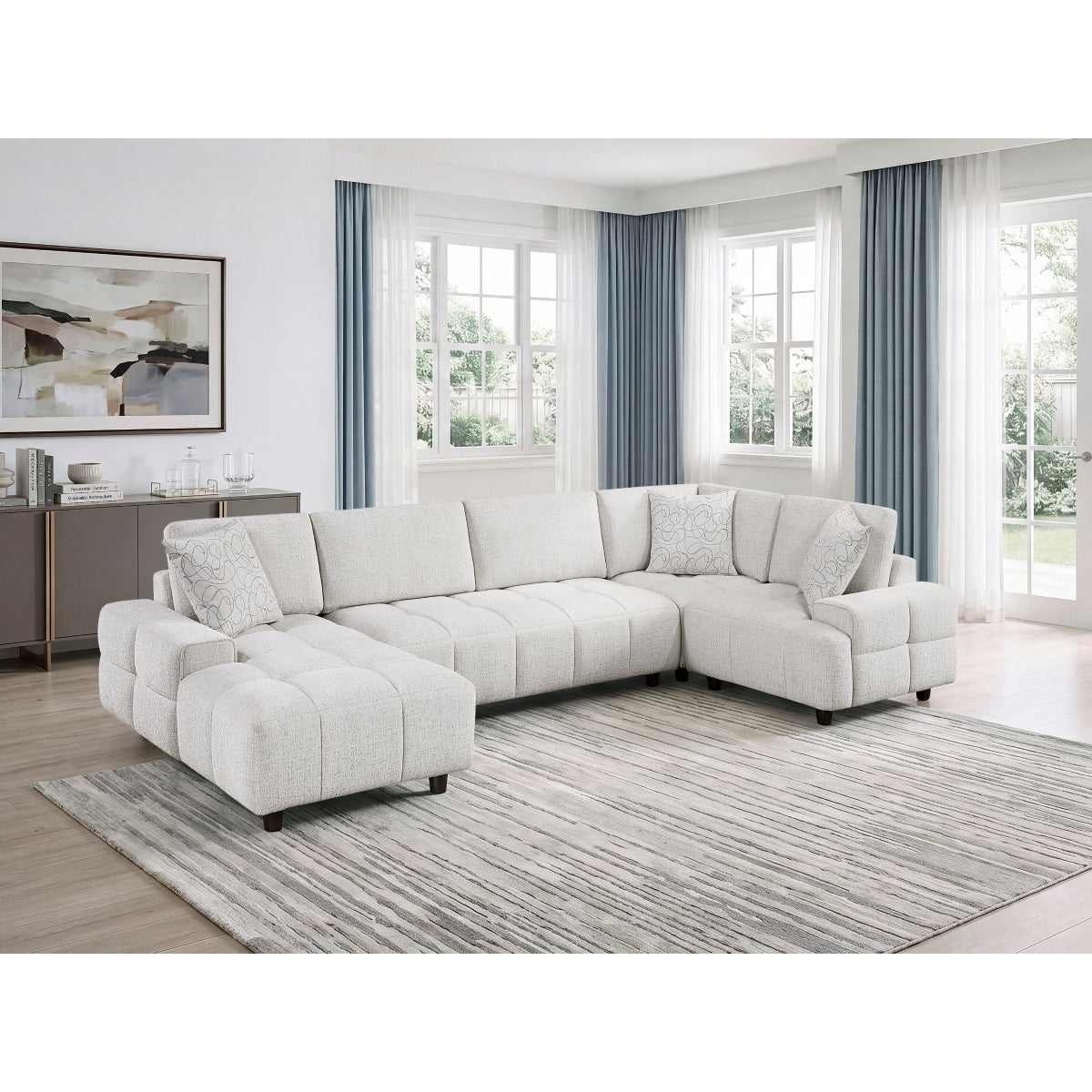 Tessella 4-Piece Modular Sectional with Left Chaise
