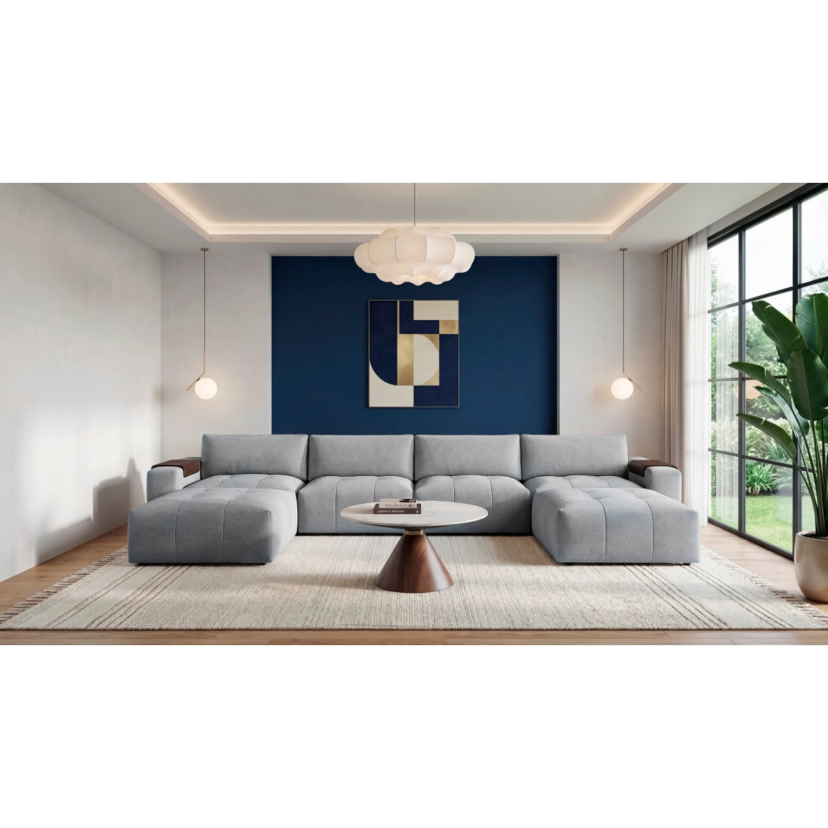 Tidal 6-Piece Modular Sectional with Two Ottomans