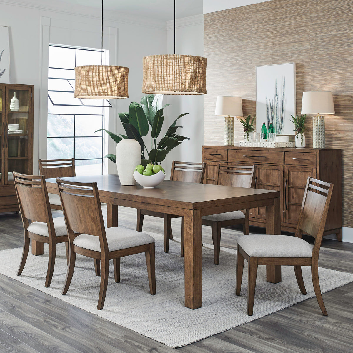 Shaker Lakes Opt 7 Piece Rectangular Table Set