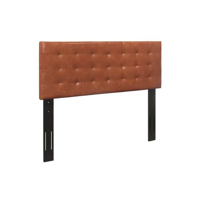 King Hdbd In Brown Faux Leather, 3A