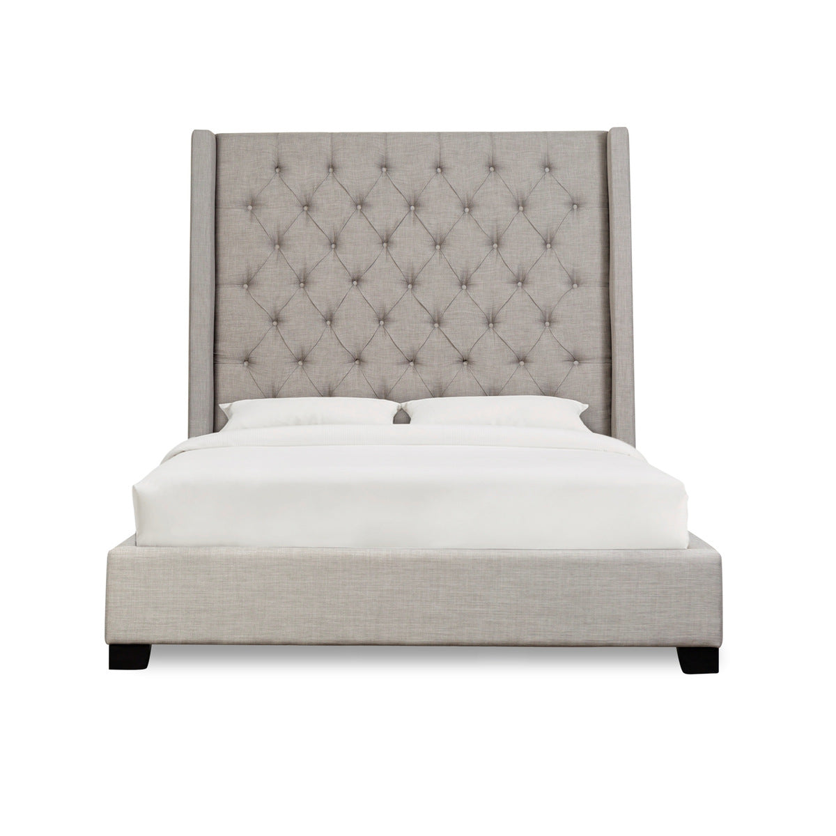 Naples Bed With Gray Fabric