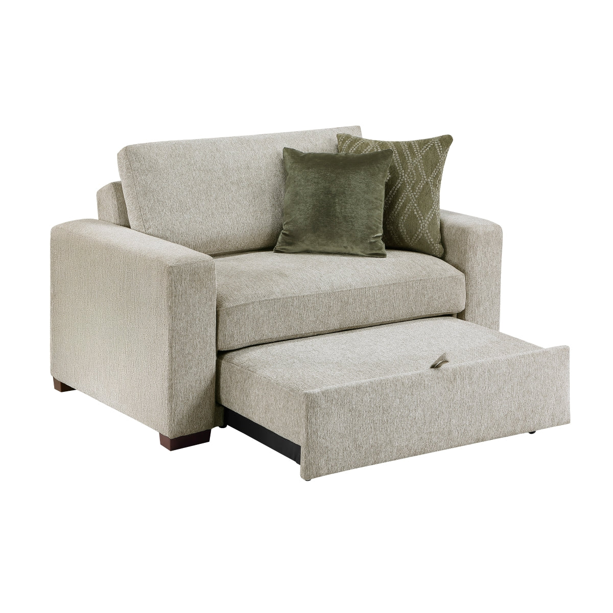 Isla Convertible Chair and a half with Pull-out Bed, Click Motion Back and Two Track Arms