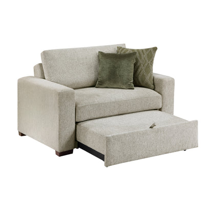 Isla Convertible Chair and a half with Pull-out Bed, Click Motion Back and Two Track Arms