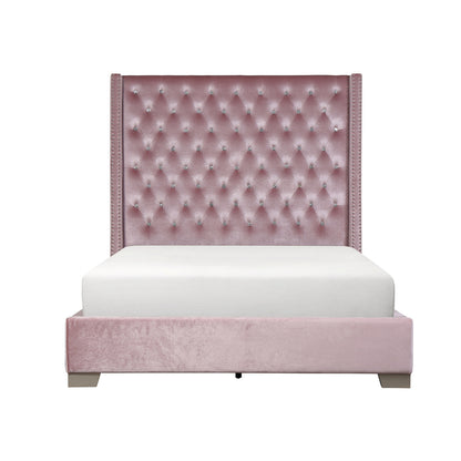 Uphl Velvet Bed, Pink