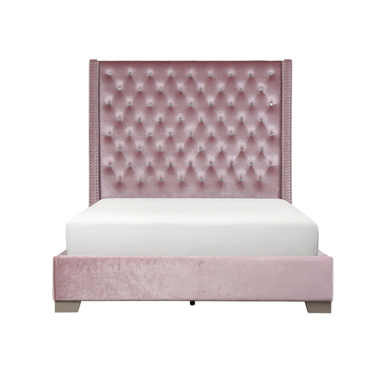 Uphl Velvet Bed, Pink
