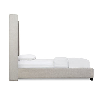 Naples Bed With Gray Fabric