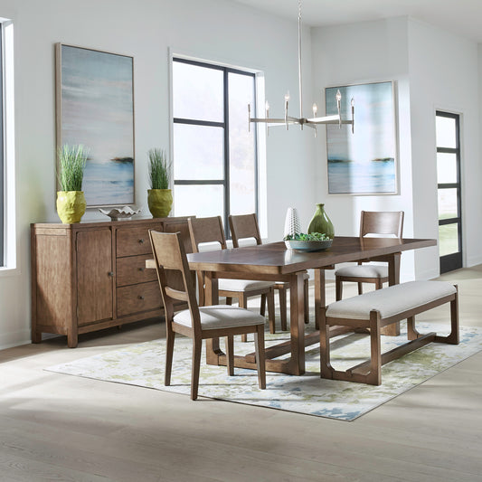 Harmony 6 Piece Trestle Table Set