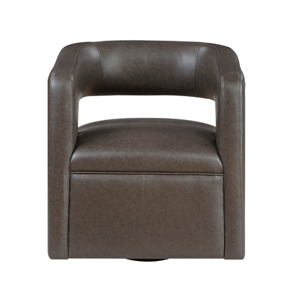 Sawyer Swivel Chair - Dark coffee