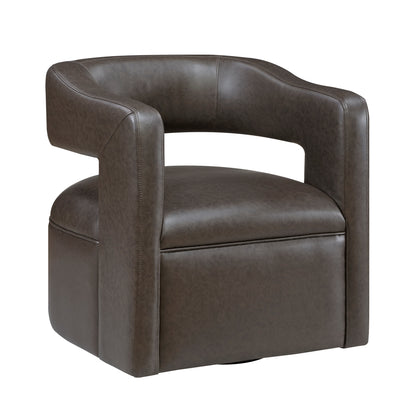 Sawyer Swivel Chair - Dark coffee