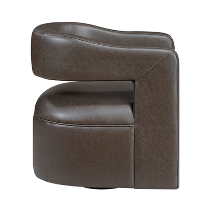 Sawyer Swivel Chair - Dark coffee