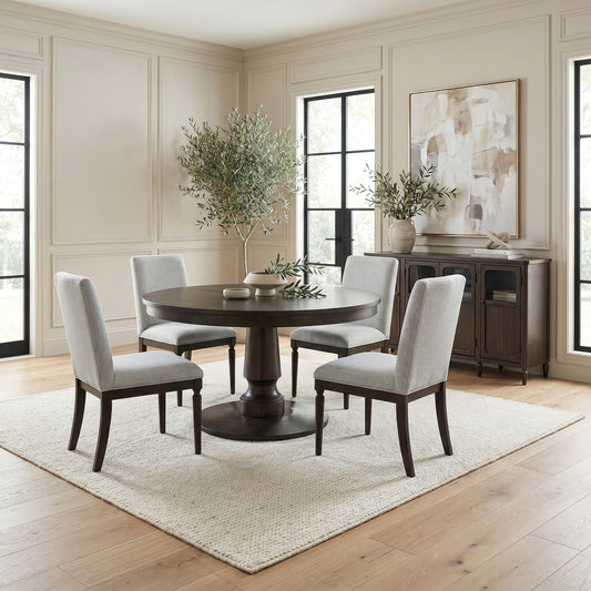 Wesley Hall Opt 5 Piece Pedestal Table Set