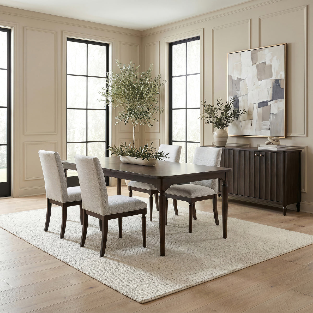 Wesley Hall Opt 5 Piece Rectangular Table Set