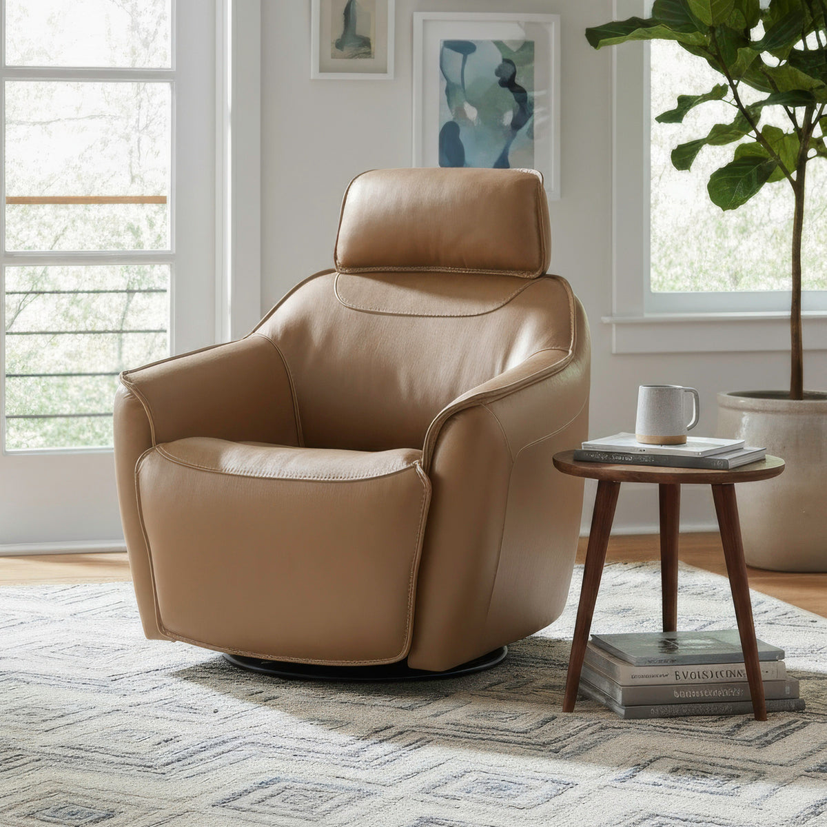 Darby Swivel Accent Chair with Power Foot & Tilt