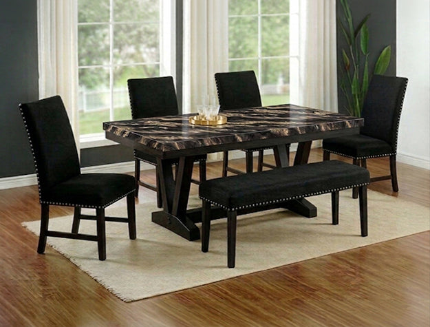 Canden Dining Group Gold Black (1318GBK-6P)