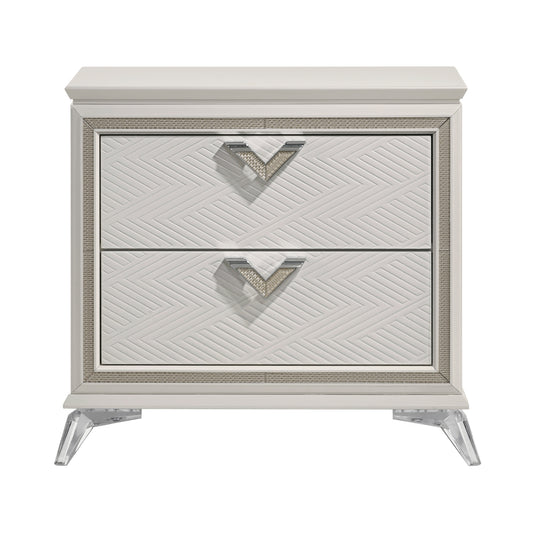 Audra Night Stand - White