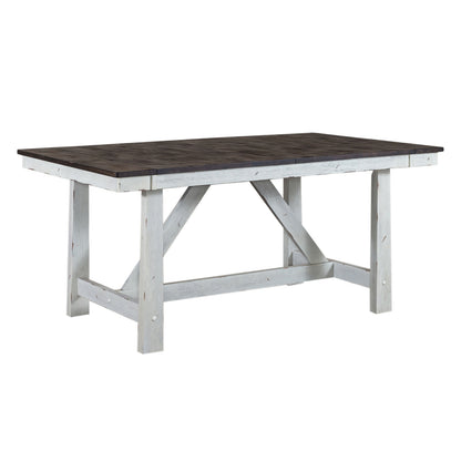 Farmhouse Optional 5 Piece Trestle Table Set