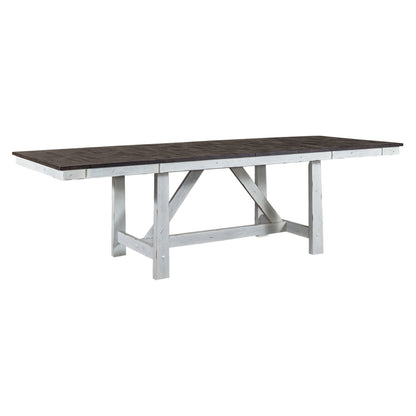 Farmhouse Optional 7 Piece Trestle Table Set