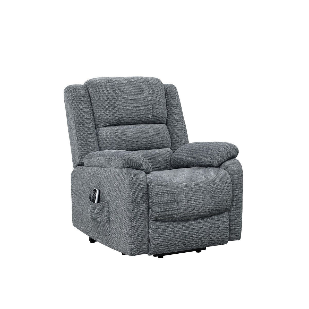 Power Lift Recliner, Gray Fabric