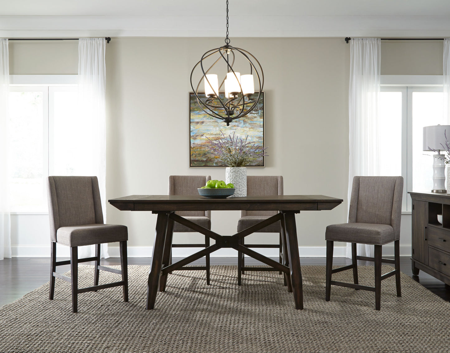 Double Bridge Upholstered Counter Chair (RTA)