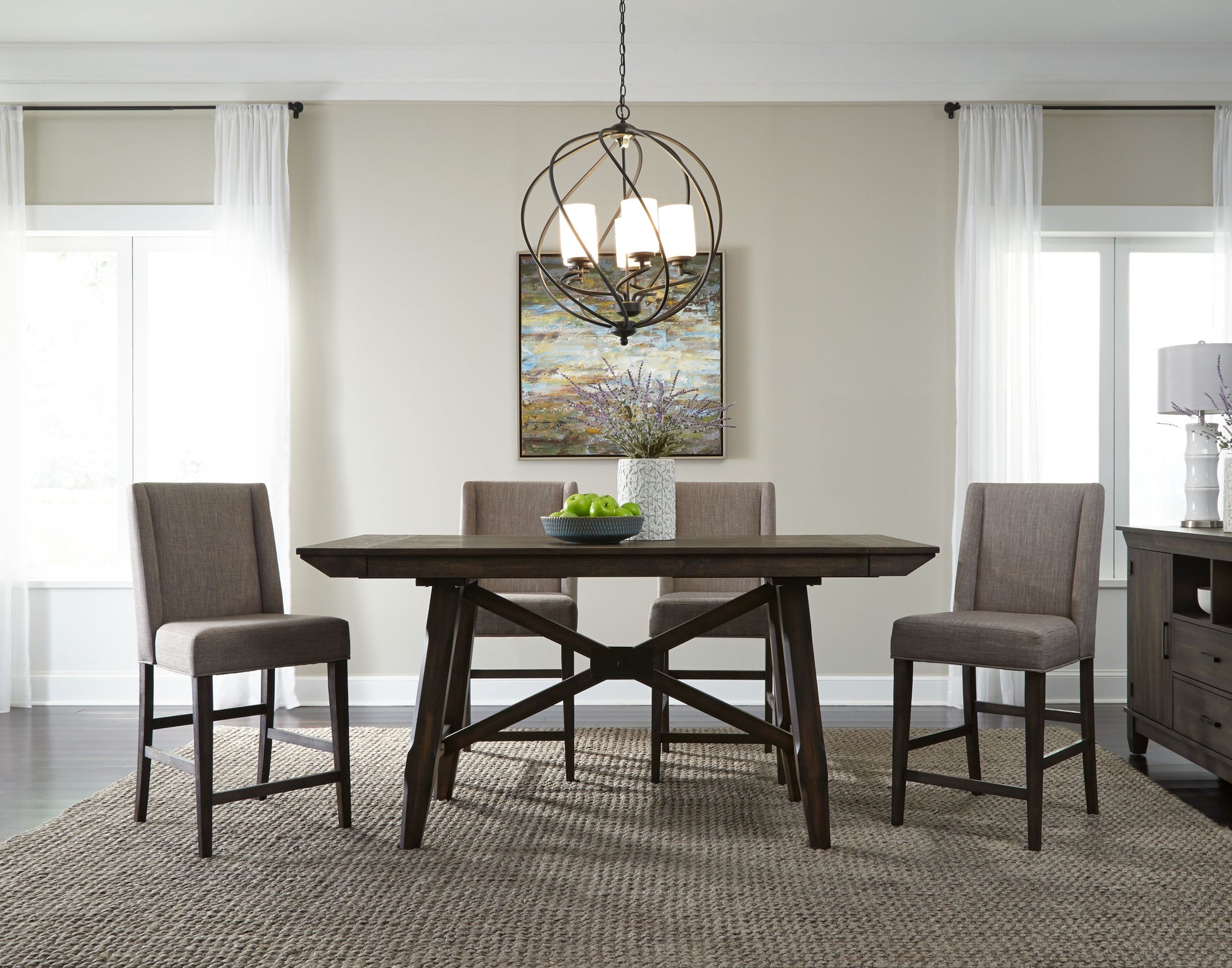 Double Bridge Upholstered Counter Chair (RTA)
