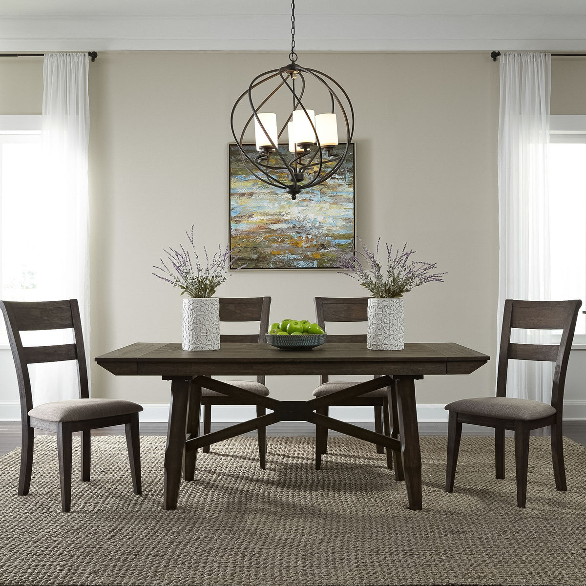 Double Bridge 11 Piece Trestle Table Set
