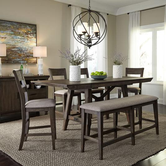 Double Bridge 6 Piece Gathering Table Set
