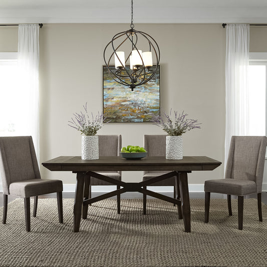 Double Bridge Opt 5 Piece Trestle Table Set