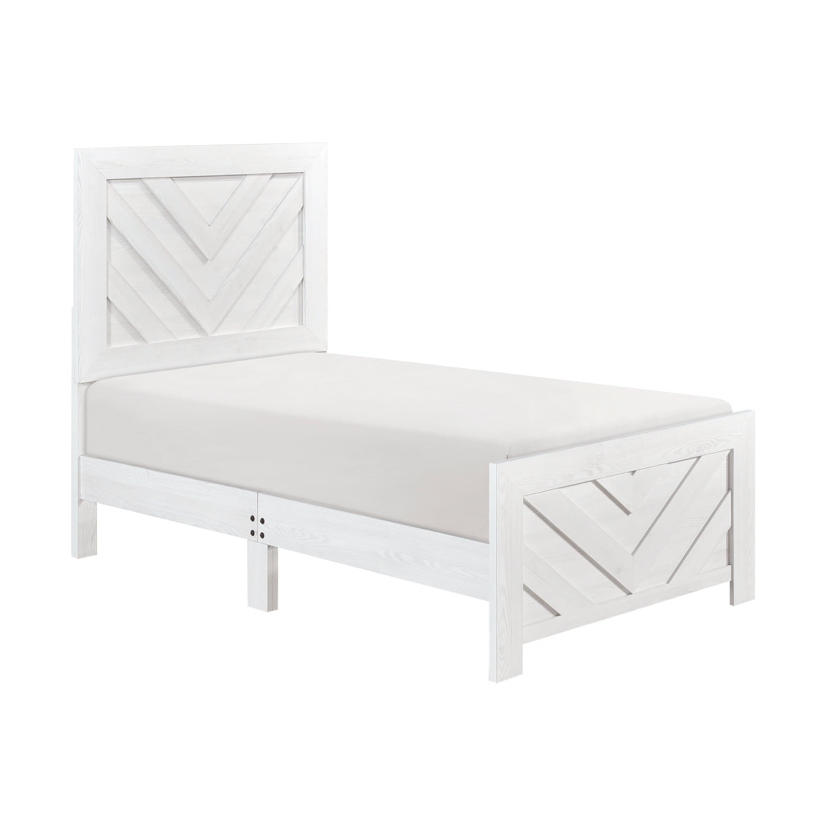 Corbin Twin Bed (1534NPWHT-1)