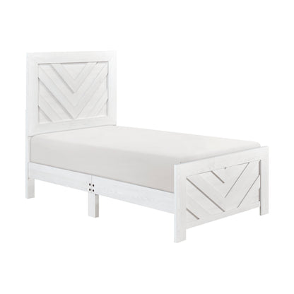 Corbin Twin Bed (1534NPWHT-1)