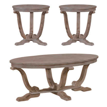 Greystone Mill 3 Piece Set (1-Cocktail 2-End Tables)