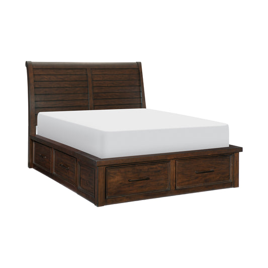 Logandale Queen Platform Bed with Storage Footboard and Side Rails