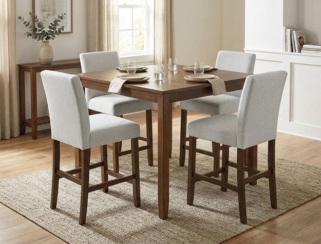 Lennon 5-Pk Ct Ht Set-Wood Top Brn (1715SET-WD)