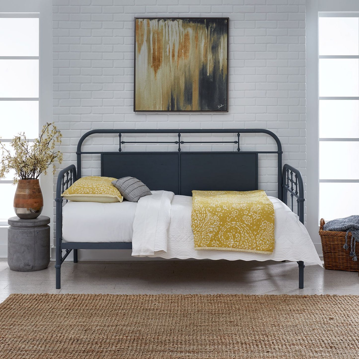 Vintage Series Twin Metal Day Bed - Navy