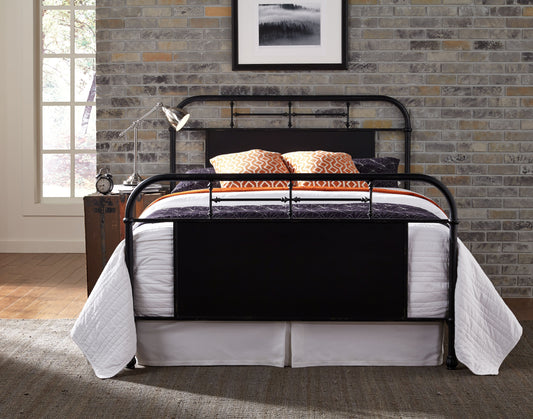 Vintage Series Queen Metal Bed - Black