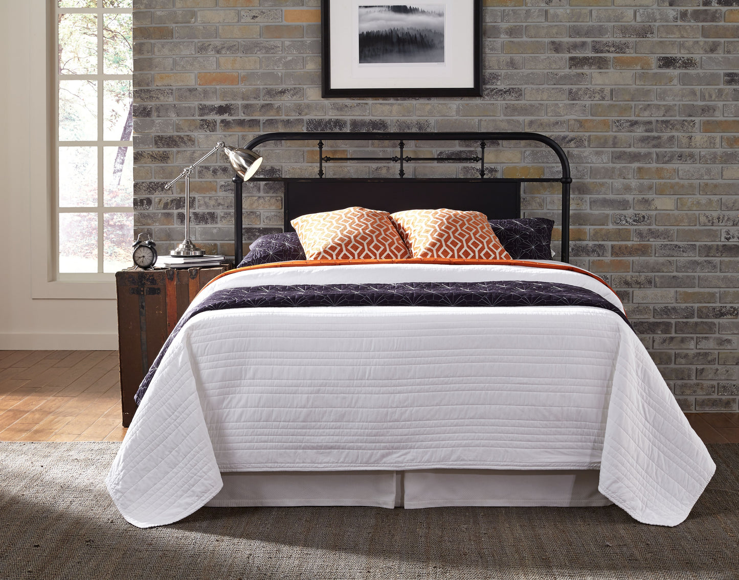 Vintage Series King Metal Headboard - Black