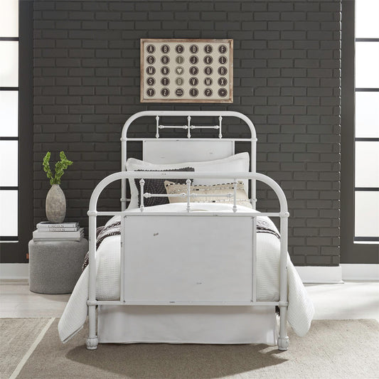 Vintage Series Full Metal Bed - Antique White