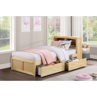 Bartly Twin Bookcase Platform Bed with Storage Boxes
