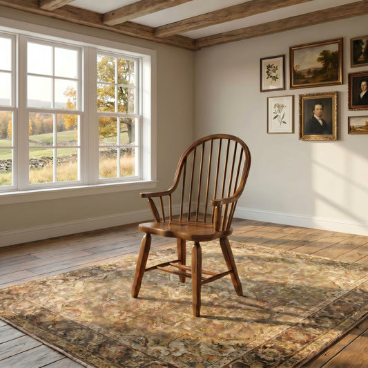 Treasures Bow Back Arm Chair - Oak (RTA)