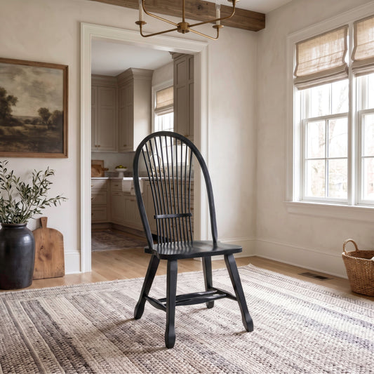 Treasures Sheaf Back Side Chair - Black (RTA)