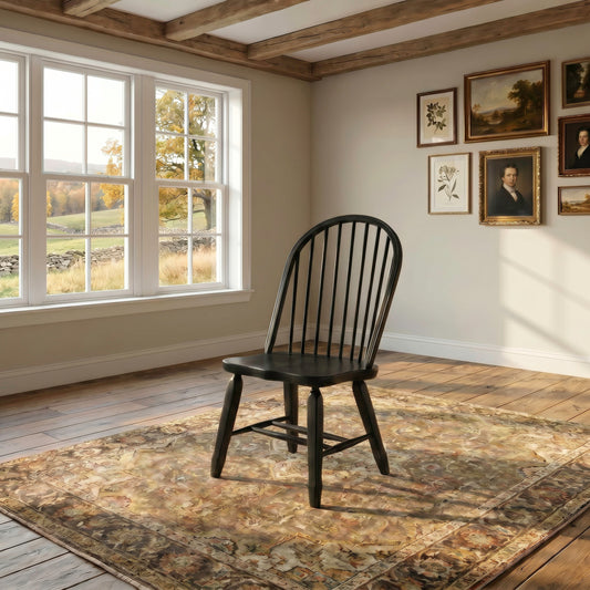 Treasures Bow Back Side Chair - Black (RTA)