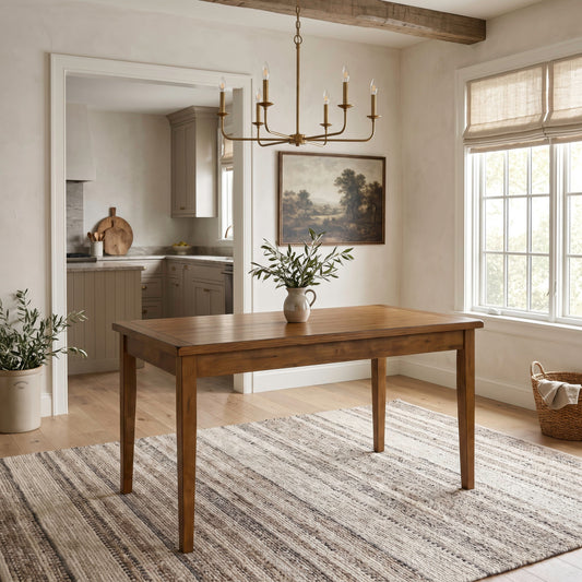Treasures Rectangular Leg Table - Oak