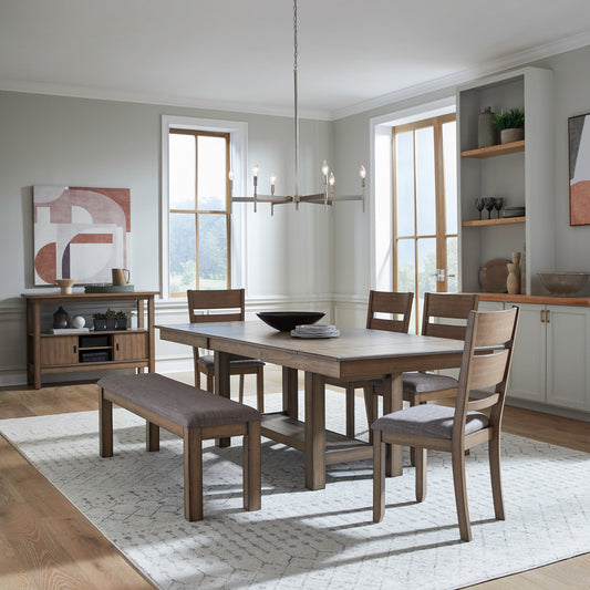 Brook Bay Optional 6 Piece Trestle Table Set