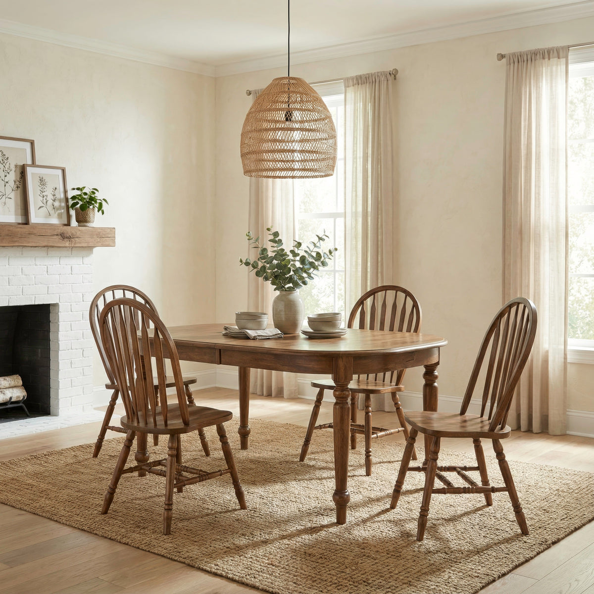 Carolina Crossing 5 Piece Leg Table Set