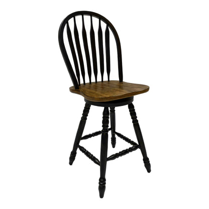Carolina Crossing Windsor Swivel Counter Chair - Black