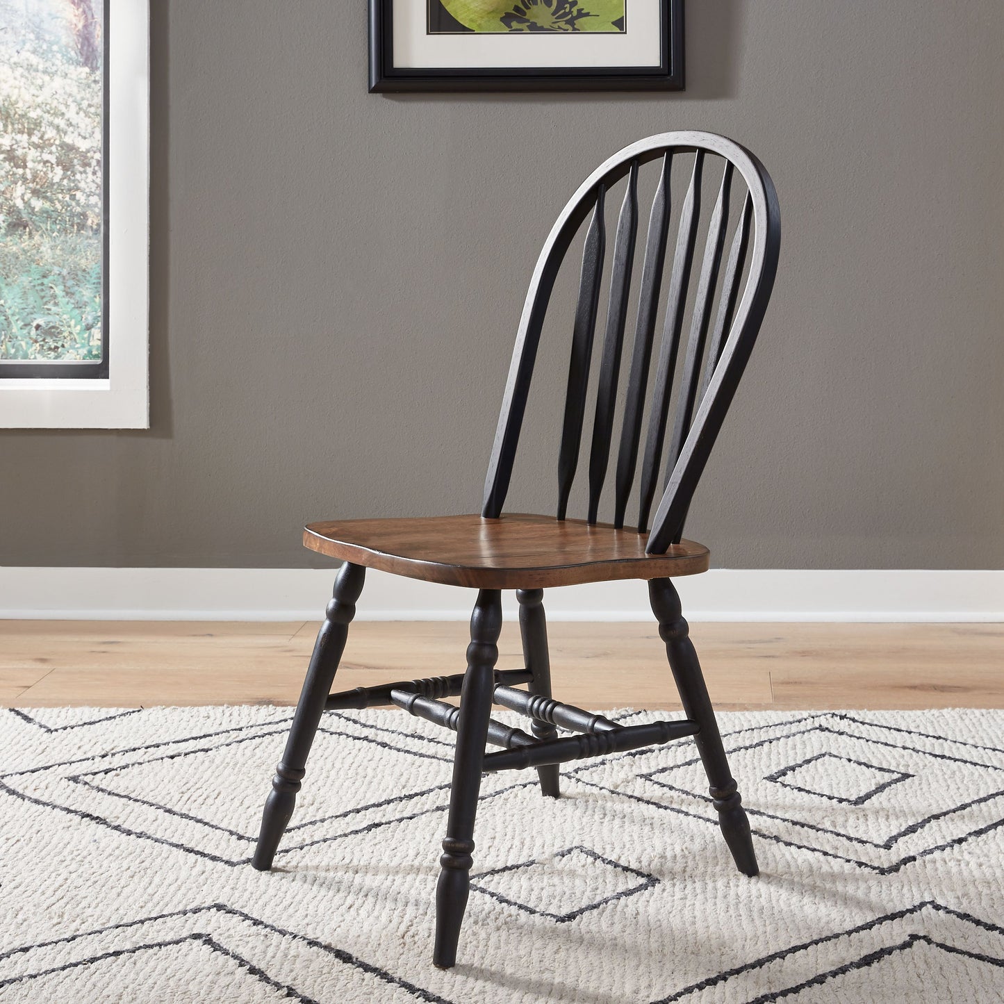 Carolina Crossing Windsor Side Chair- Black