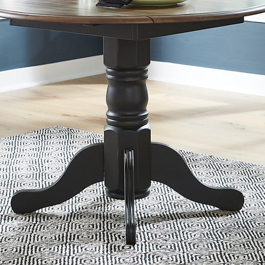 Carolina Crossing Drop Leaf Table Base- Black