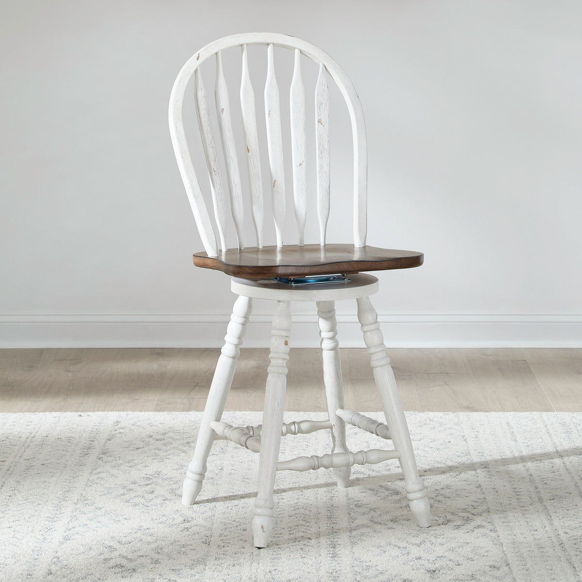 Carolina Crossing Windsor Swivel Counter Chair - White